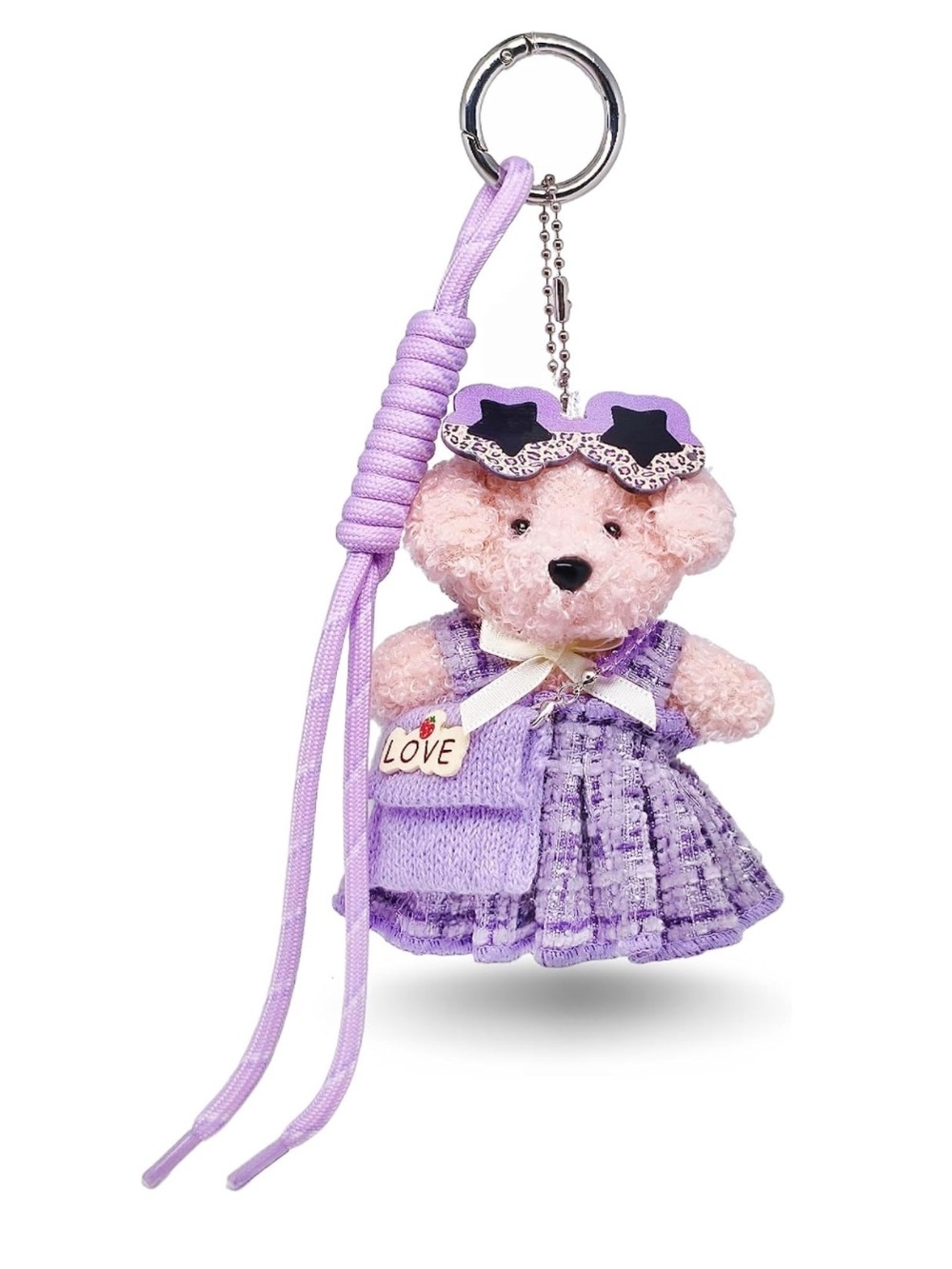 Teddy bear, keychain bag charm with outfit dress her up NOT FROM TEMU - Picture 6 of 8